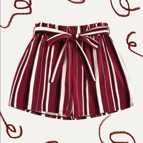 Pants - PLUS Size Striped Front Toe Shorts 2XL